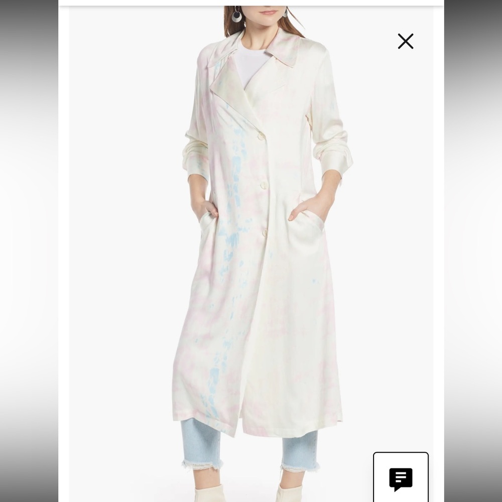 Something Navy Tie Dye Trench
